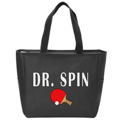 Dr. Spin Ping Pong Table Tennis Zip Tote Bag