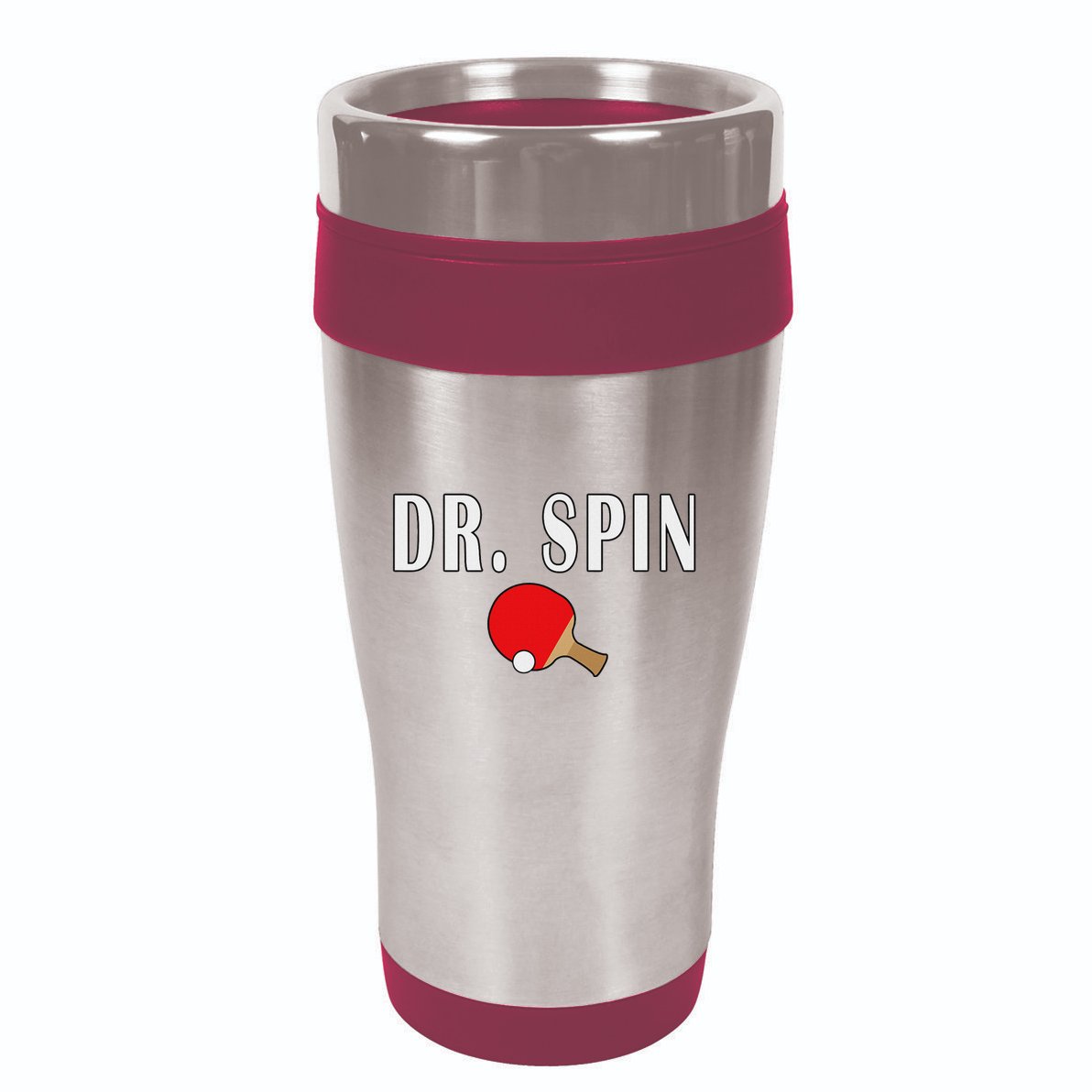 Dr. Spin Ping Pong Table Tennis 16oz Travel Tumbler