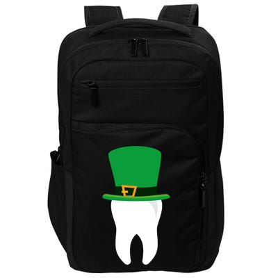 Dentist St Patrick's Day Funny Tooth Dental Leprechaun Hat Gift Impact Tech Backpack