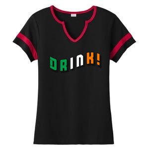 Drink St Patricks' Day Ladies Halftime Notch Neck Tee