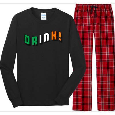 Drink St Patricks' Day Long Sleeve Pajama Set