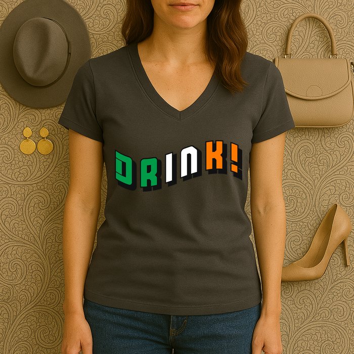 Drink St Patricks' Day Women's V-Neck T-Shirt