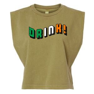 Drink St Patricks' Day Garment-Dyed Women's Muscle Tee