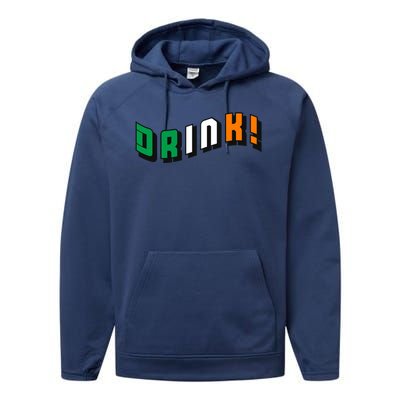 Drink St Patricks' Day Performance Fleece Hoodie