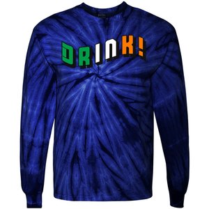 Drink St Patricks' Day Tie-Dye Long Sleeve Shirt