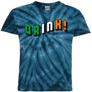 Drink St Patricks' Day Kids Tie-Dye T-Shirt