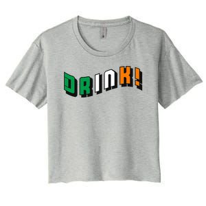 Drink St Patricks' Day Women's Crop Top Tee