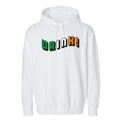 Drink St Patricks' Day Garment-Dyed Fleece Hoodie