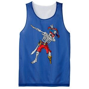 Dabbing Skeleton Pirate Halloween Funny Gift Mesh Reversible Basketball Jersey Tank