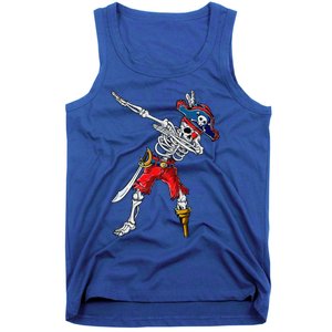 Dabbing Skeleton Pirate Halloween Funny Gift Tank Top