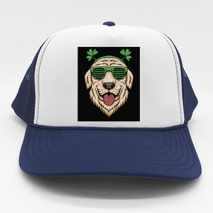 Dog Saint Patrick Day Labrador Retriever Eyeglasses St Patty Trucker Hat