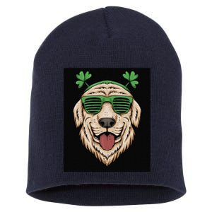 Dog Saint Patrick Day Labrador Retriever Eyeglasses St Patty Short Acrylic Beanie