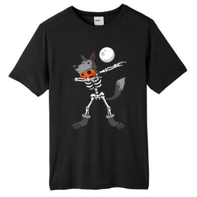 Dabbing Skeleton Pumpkin Skull Head Werewolf Dab Halloween Funny Gift Tall Fusion ChromaSoft Performance T-Shirt