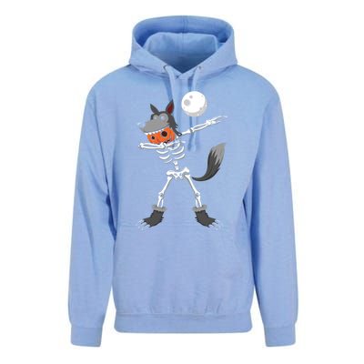 Dabbing Skeleton Pumpkin Skull Head Werewolf Dab Halloween Funny Gift Unisex Surf Hoodie