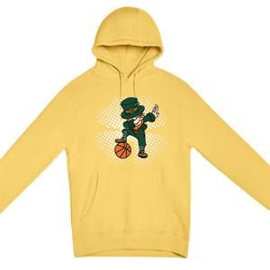 Dabbing St Patricks Day Basketball Leprechaun And Gift Premium Pullover Hoodie