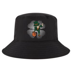 Dabbing St Patricks Day Basketball Leprechaun And Gift Cool Comfort Performance Bucket Hat