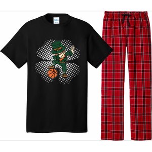 Dabbing St Patricks Day Basketball Leprechaun And Gift Pajama Set