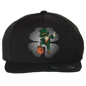 Dabbing St Patricks Day Basketball Leprechaun And Gift Wool Snapback Cap