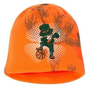 Dabbing St Patricks Day Basketball Leprechaun And Gift Kati - Camo Knit Beanie