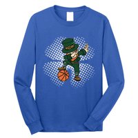 Dabbing St Patricks Day Basketball Leprechaun And Gift Long Sleeve Shirt