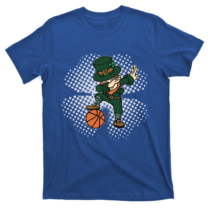 Dabbing St Patricks Day Basketball Leprechaun And Gift T-Shirt