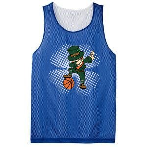 Dabbing St Patricks Day Basketball Leprechaun And Gift Mesh Reversible Basketball Jersey Tank