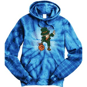 Dabbing St Patricks Day Basketball Leprechaun And Gift Tie Dye Hoodie