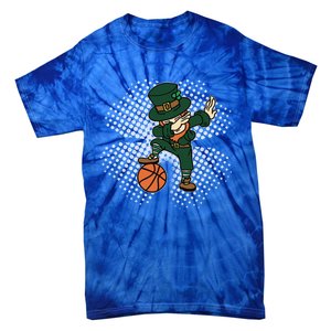 Dabbing St Patricks Day Basketball Leprechaun And Gift Tie-Dye T-Shirt