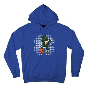 Dabbing St Patricks Day Basketball Leprechaun And Gift Tall Hoodie