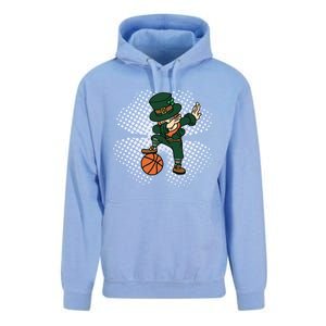 Dabbing St Patricks Day Basketball Leprechaun And Gift Unisex Surf Hoodie