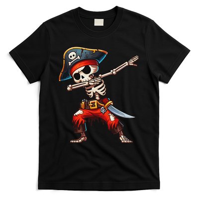 Dabbing Skeleton Pirate Halloween Pirate T-Shirt