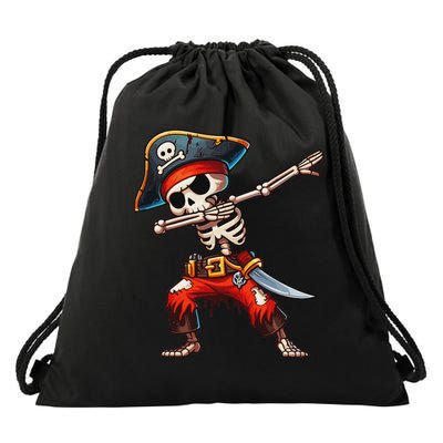 Dabbing Skeleton Pirate Halloween Pirate Drawstring Bag