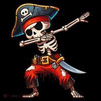 Dabbing Skeleton Pirate Halloween Pirate Drawstring Bag