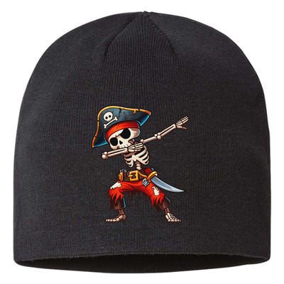 Dabbing Skeleton Pirate Halloween Pirate Sustainable Beanie