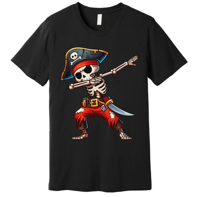 Dabbing Skeleton Pirate Halloween Pirate Premium T-Shirt