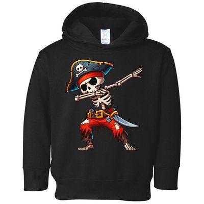 Dabbing Skeleton Pirate Halloween Pirate Toddler Hoodie