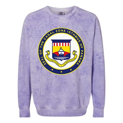 Double Sided Panama Canal Seal Panama Canal Colorblast Crewneck Sweatshirt