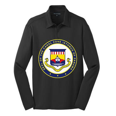 Double Sided Panama Canal Seal Panama Canal Silk Touch Performance Long Sleeve Polo