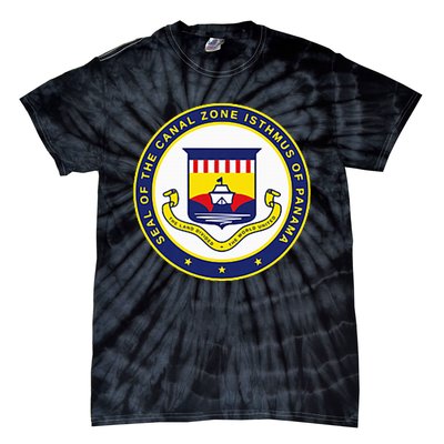 Double Sided Panama Canal Seal Panama Canal Tie-Dye T-Shirt