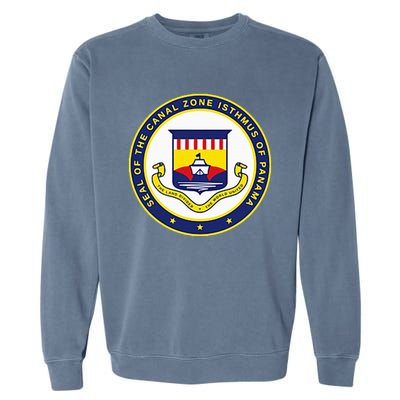 Double Sided Panama Canal Seal Panama Canal Garment-Dyed Sweatshirt