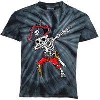 Dabbing Skeleton Pirate Halloween Kids Jolly Roger Kids Tie-Dye T-Shirt