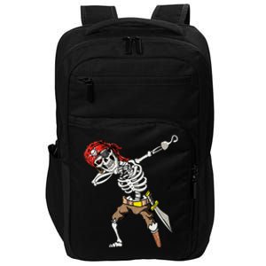 Dabbing Skeleton Pirate Halloween Jolly Roger Pirate Impact Tech Backpack