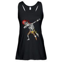 Dabbing Skeleton Pirate Halloween Jolly Roger Pirate Ladies Essential Flowy Tank