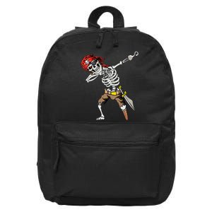 Dabbing Skeleton Pirate Halloween Jolly Roger Pirate 16 in Basic Backpack