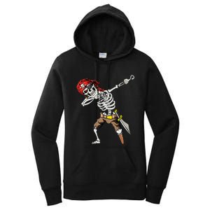 Dabbing Skeleton Pirate Halloween Jolly Roger Pirate Women's Pullover Hoodie