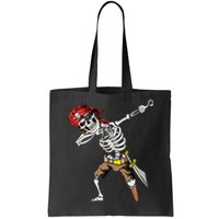 Dabbing Skeleton Pirate Halloween Jolly Roger Pirate Tote Bag