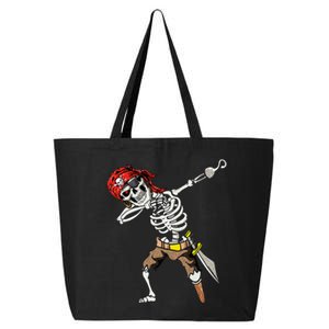 Dabbing Skeleton Pirate Halloween Jolly Roger Pirate 25L Jumbo Tote