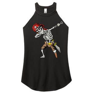 Dabbing Skeleton Pirate Halloween Jolly Roger Pirate Women's Perfect Tri Rocker Tank