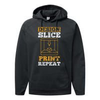 Design Slice Print Repeat 3D Printer 3D Printing Performance Fleece Hoodie