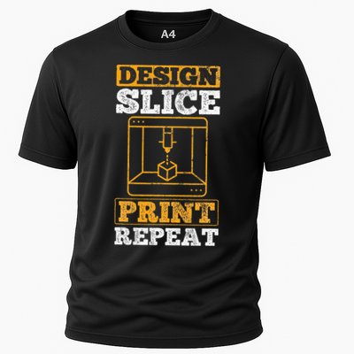 Design Slice Print Repeat 3D Printer 3D Printing Cooling Performance Crew T-Shirt